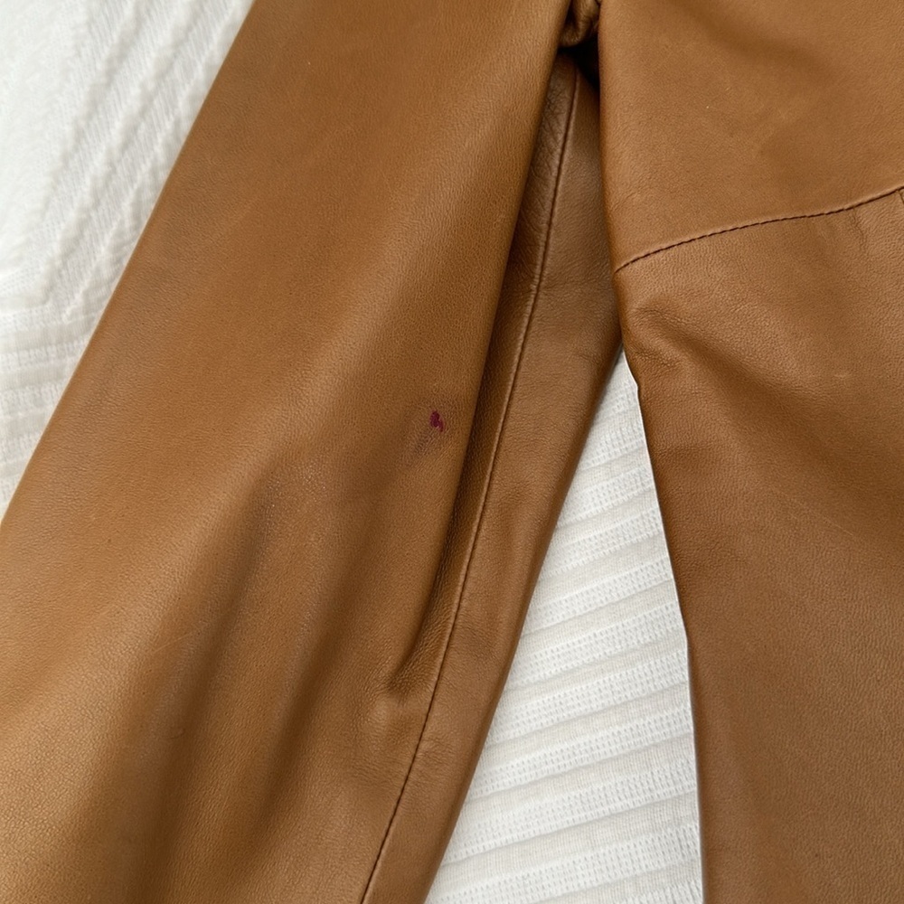 Gucci Leather Jacket with Gold Trim Size 38 - Picture 7 of 10